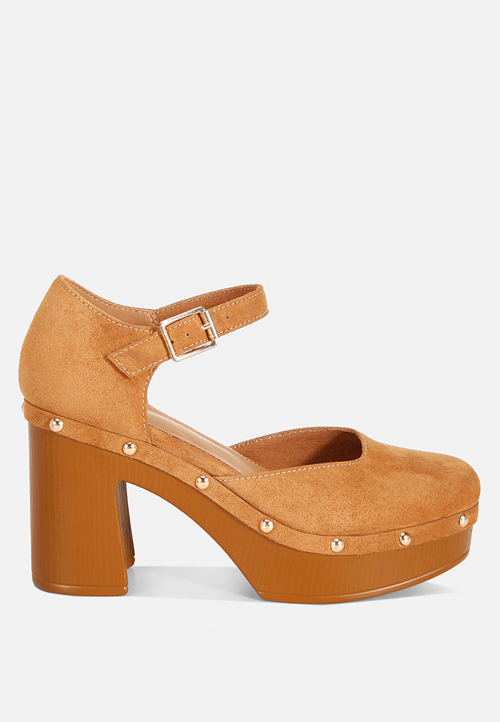 pin buckle ankle strap heels#color_tan