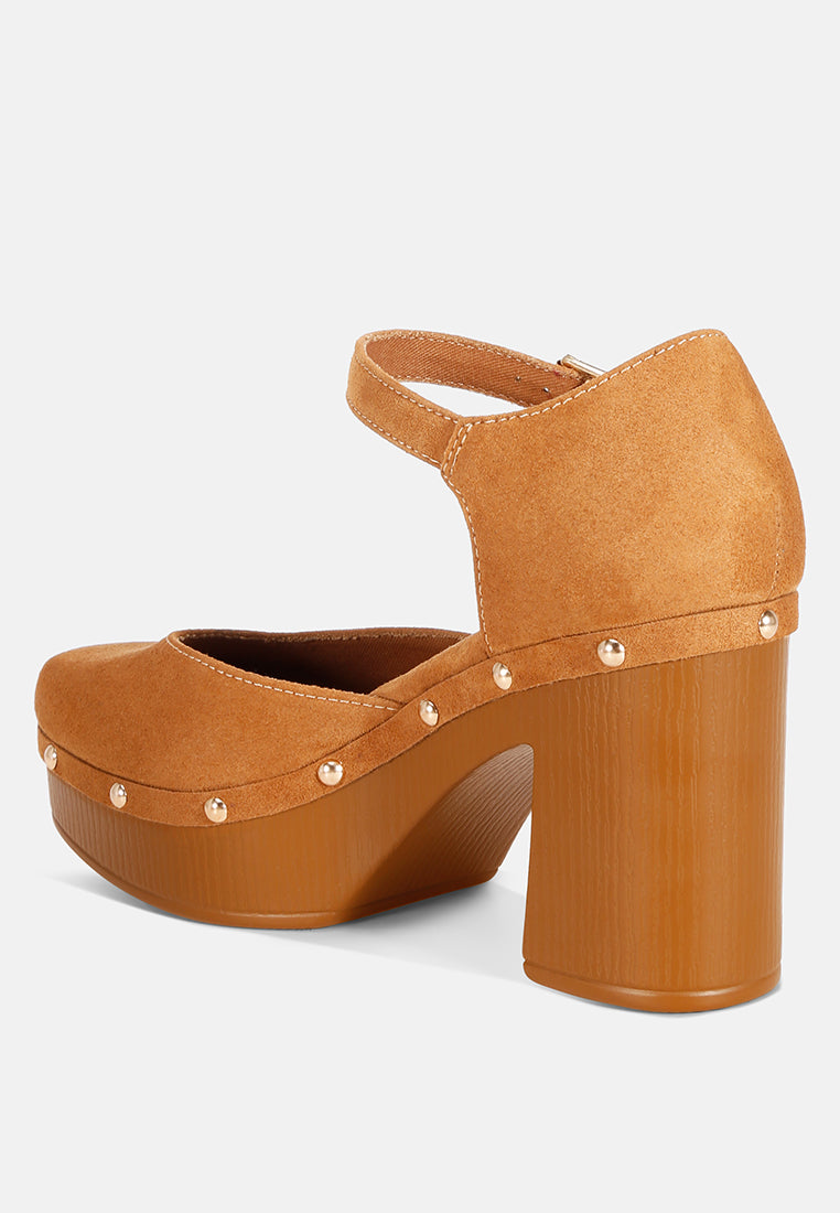 pin buckle ankle strap heels#color_tan