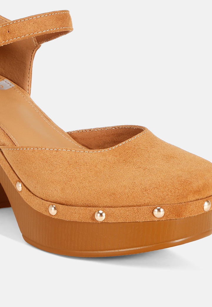 pin buckle ankle strap heels#color_tan