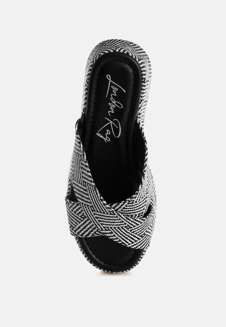 raffia flatform slip ons by ruw#color_black-white