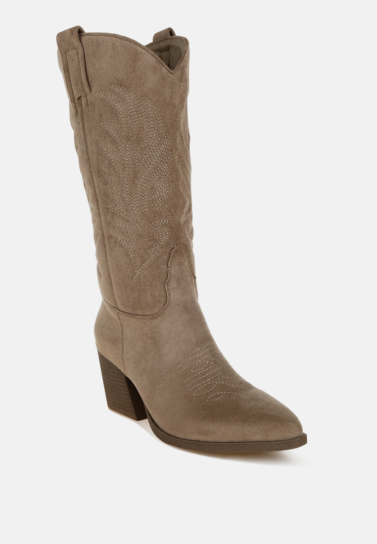 microfiber long cowboy boots by ruw#color_taupe