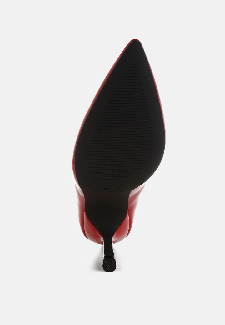 rarity point toe stiletto heeled pumps by ruw#color_red