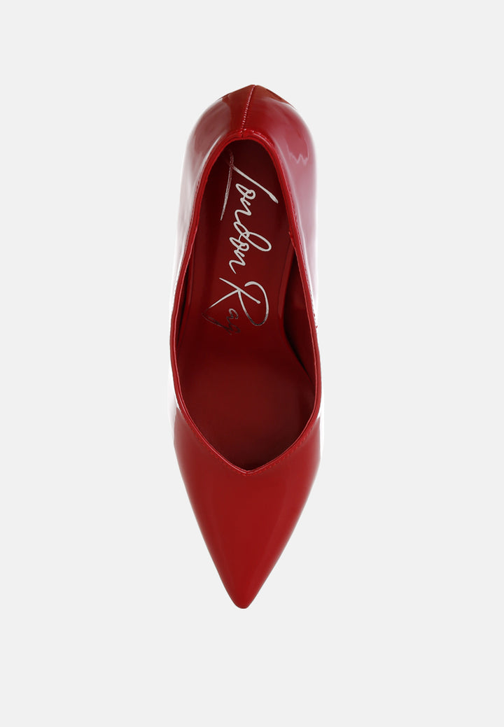 rarity point toe stiletto heeled pumps by ruw#color_red