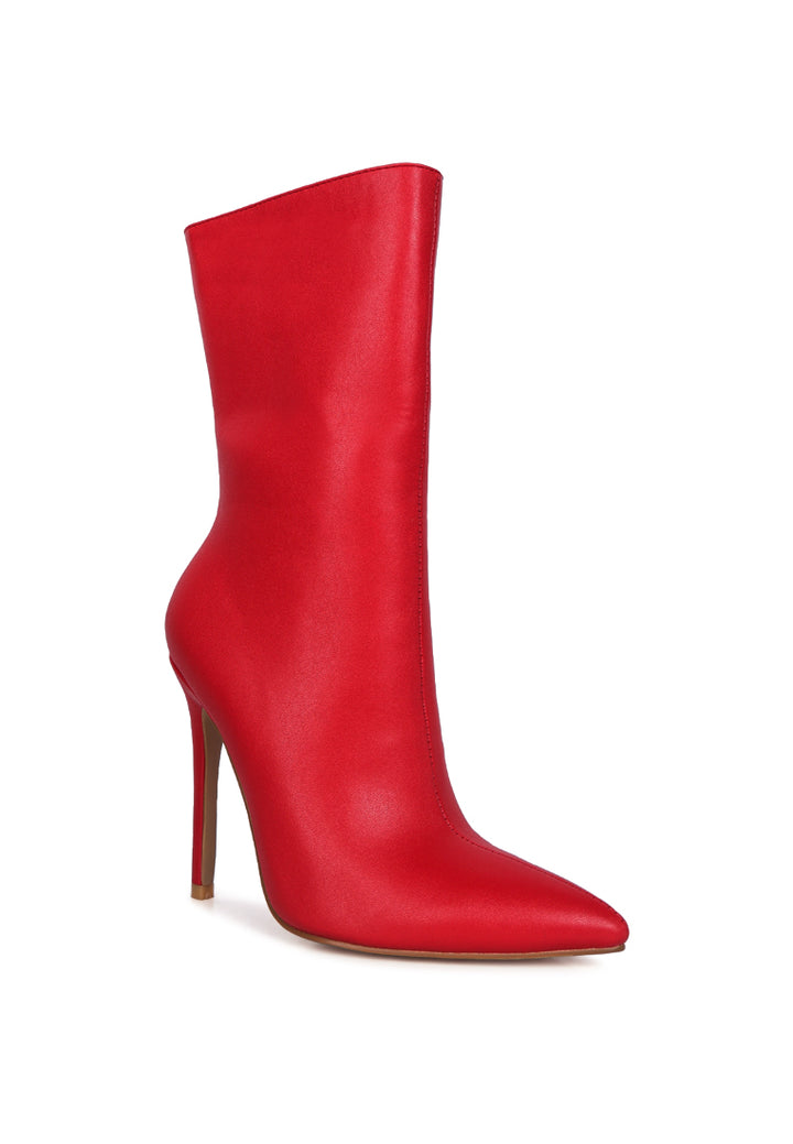 micah pointed toe stiletto high ankle boots#color_red