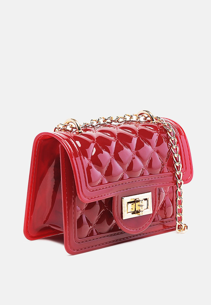 quilted sling bag#color_red