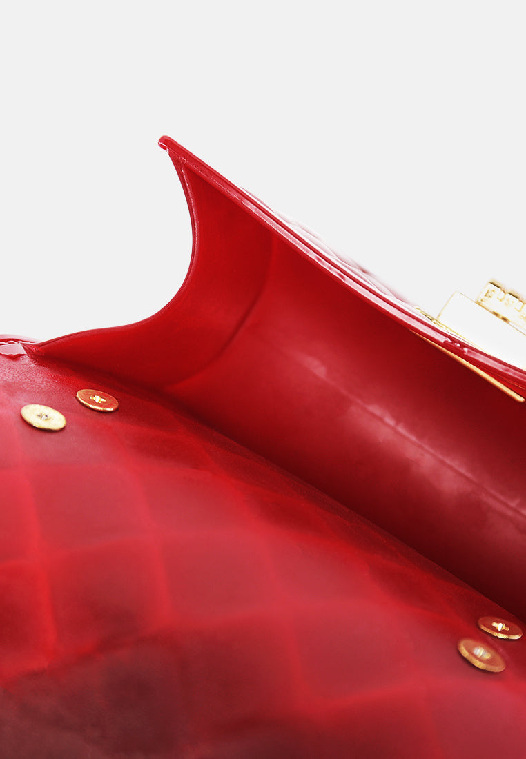 quilted sling bag#color_red