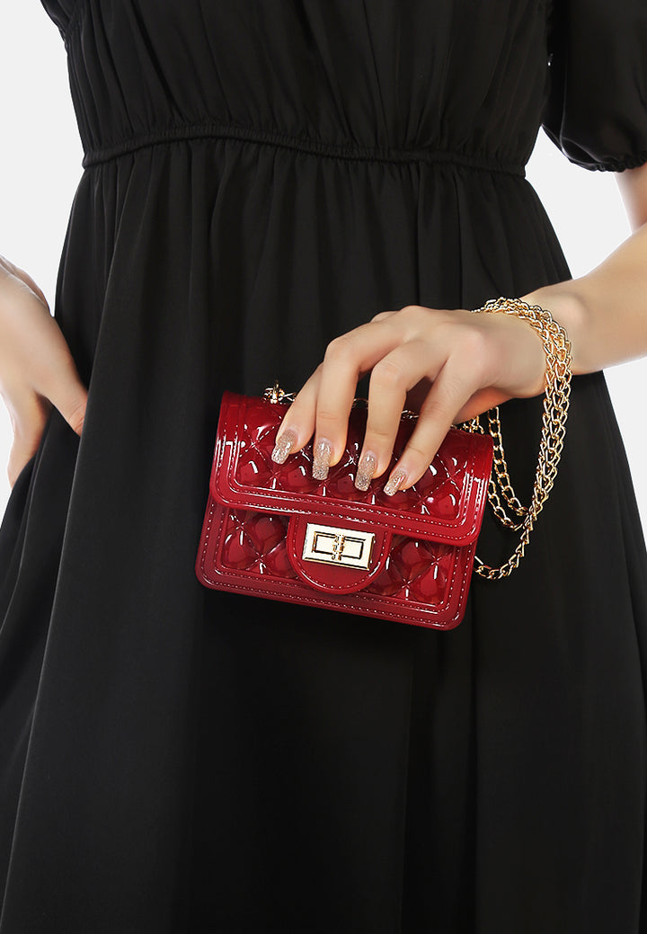 quilted sling bag#color_red