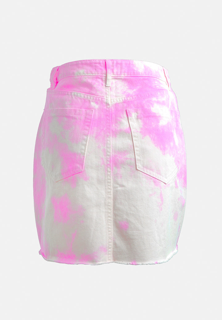 refreshing tie-dye skirt#color_pink