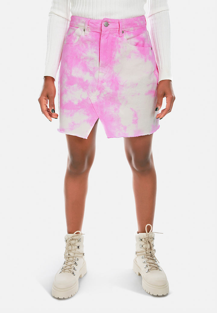 refreshing tie-dye skirt#color_pink