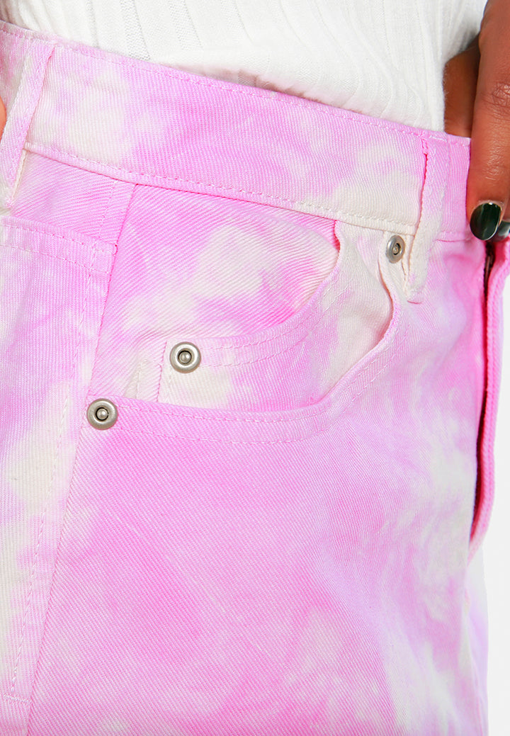 refreshing tie-dye skirt#color_pink