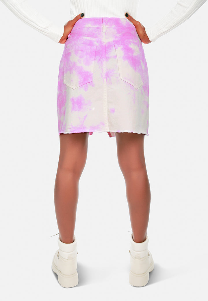 refreshing tie-dye skirt#color_pink