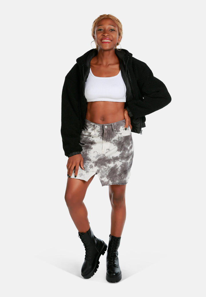 refreshing tie-dye skirt#color_grey