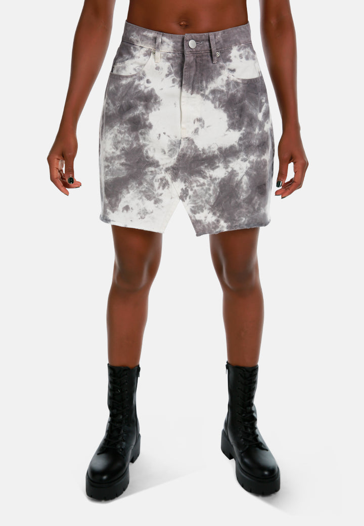 refreshing tie-dye skirt#color_grey
