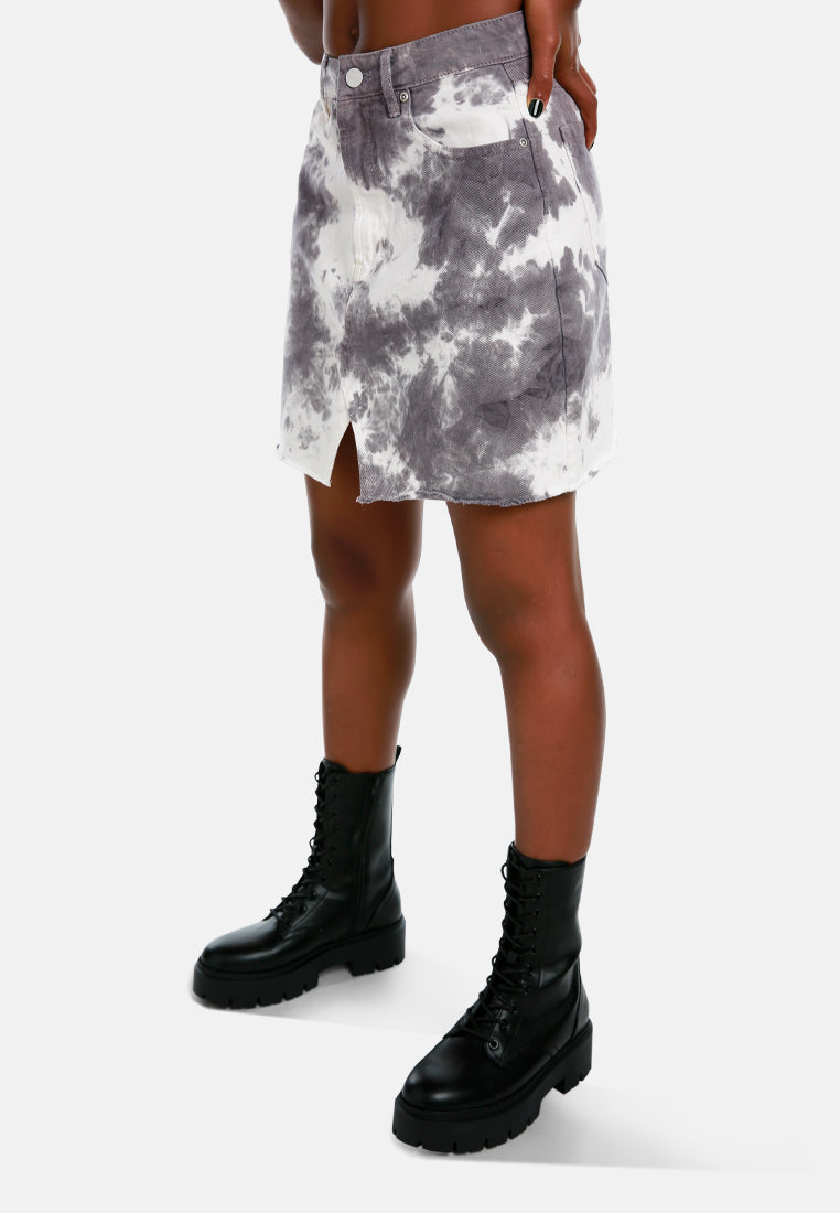 refreshing tie-dye skirt#color_grey