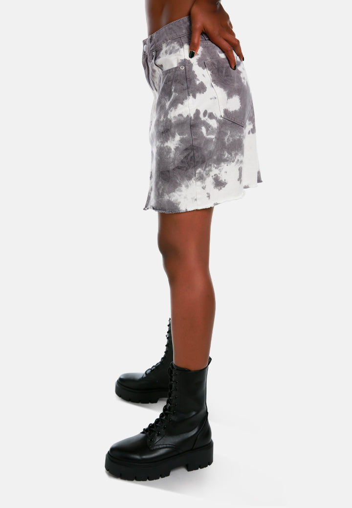 refreshing tie-dye skirt#color_grey