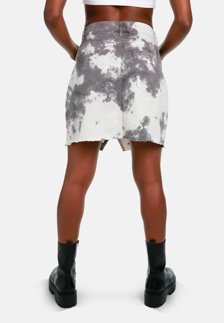 refreshing tie-dye skirt#color_grey