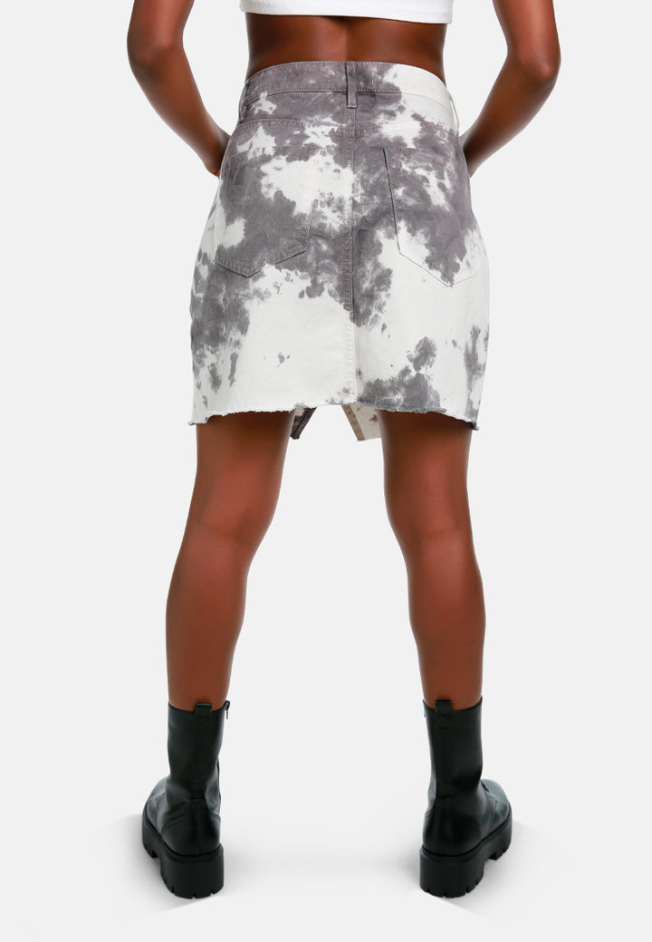 refreshing tie-dye skirt#color_grey