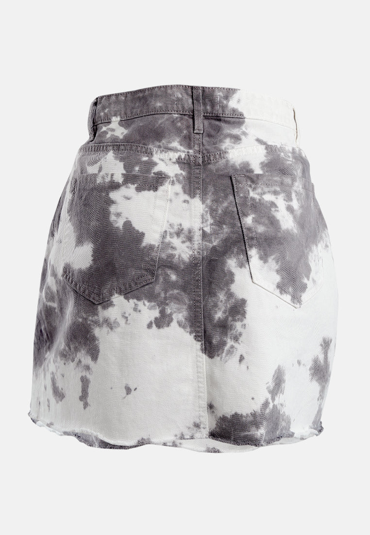 refreshing tie-dye skirt#color_grey