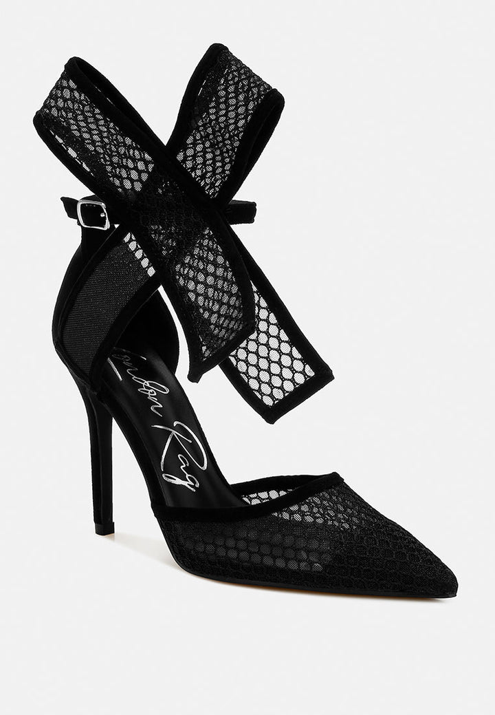 big bow detail stiletto sandals by ruw#color_black