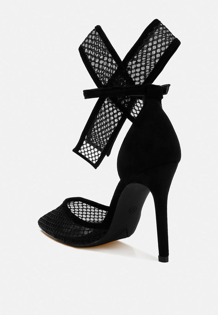 big bow detail stiletto sandals by ruw#color_black