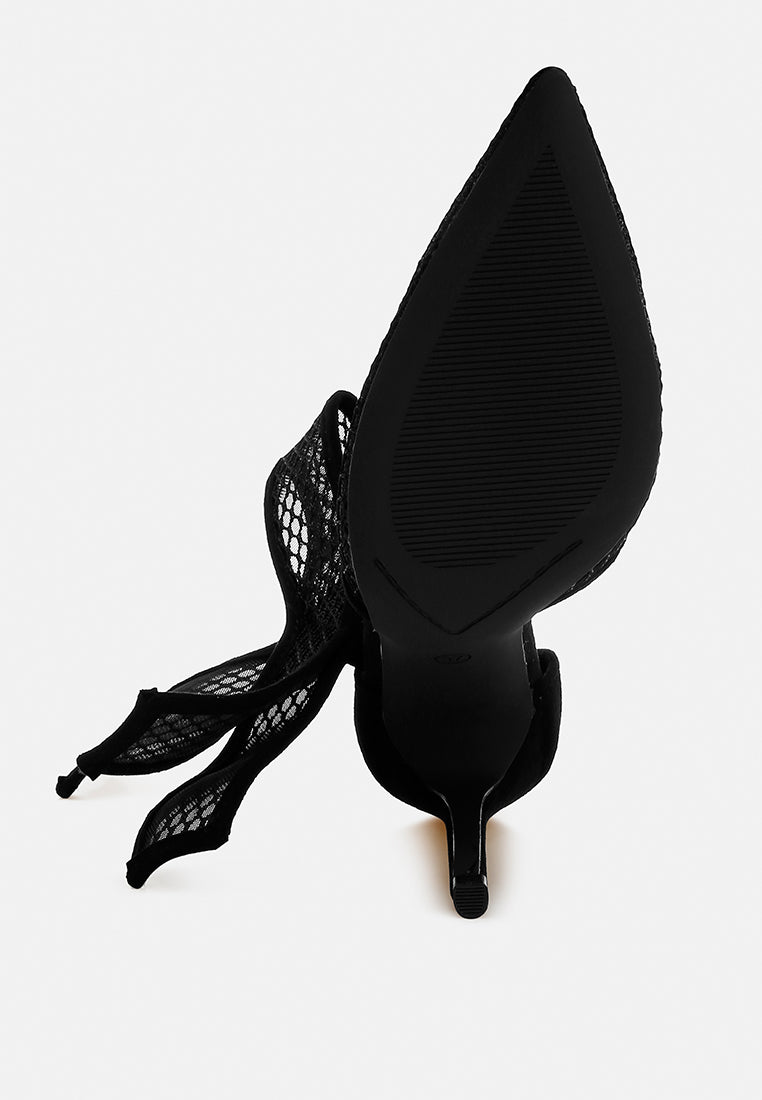 big bow detail stiletto sandals by ruw#color_black
