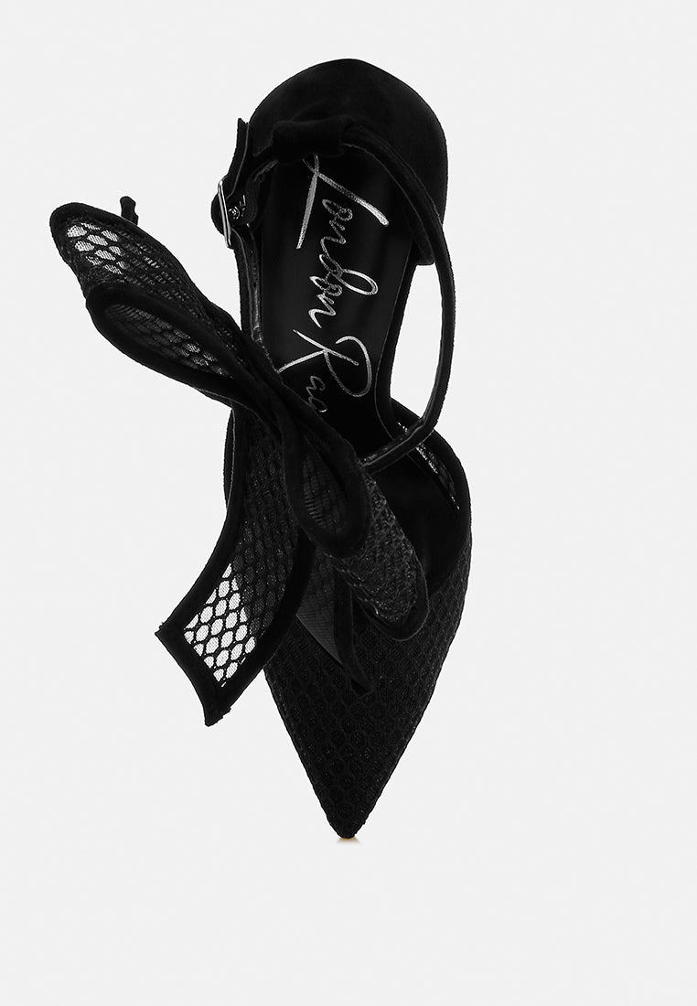 big bow detail stiletto sandals by ruw#color_black