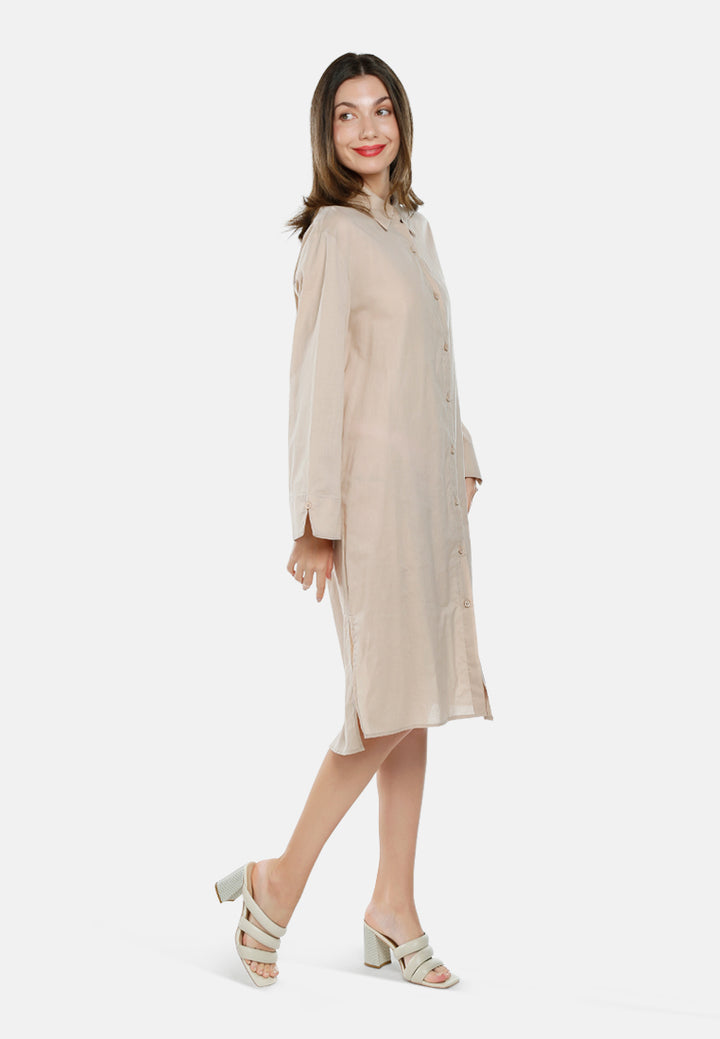 oversized shirt dress by ruw#color_khaki