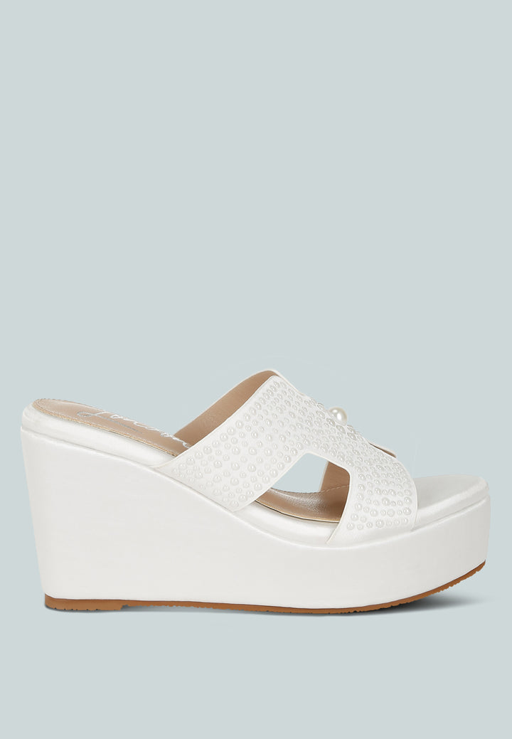 satin pearl detail wedge sandals by ruw#color_white