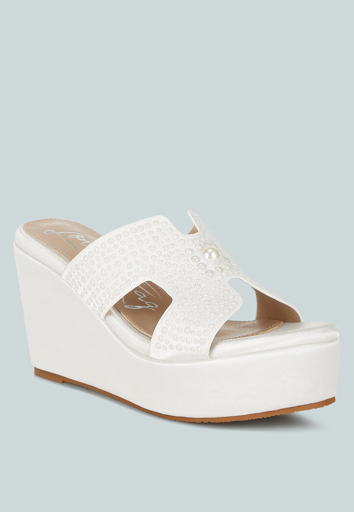 satin pearl detail wedge sandals by ruw#color_white