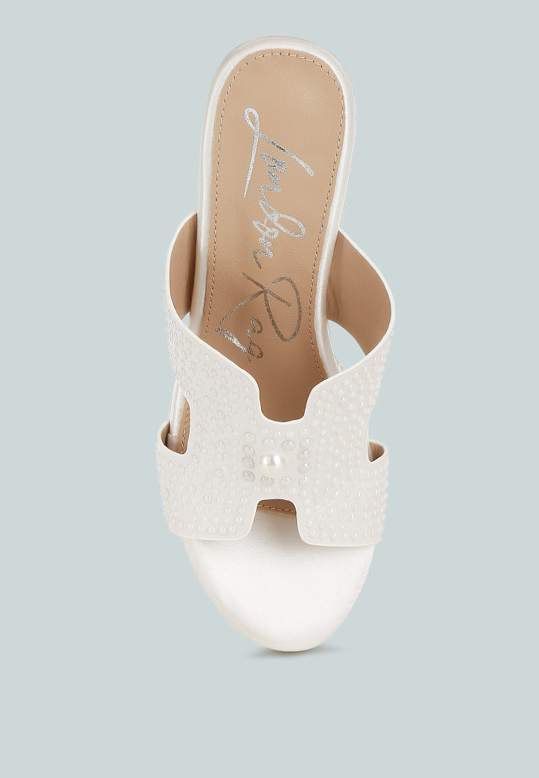 satin pearl detail wedge sandals by ruw#color_white