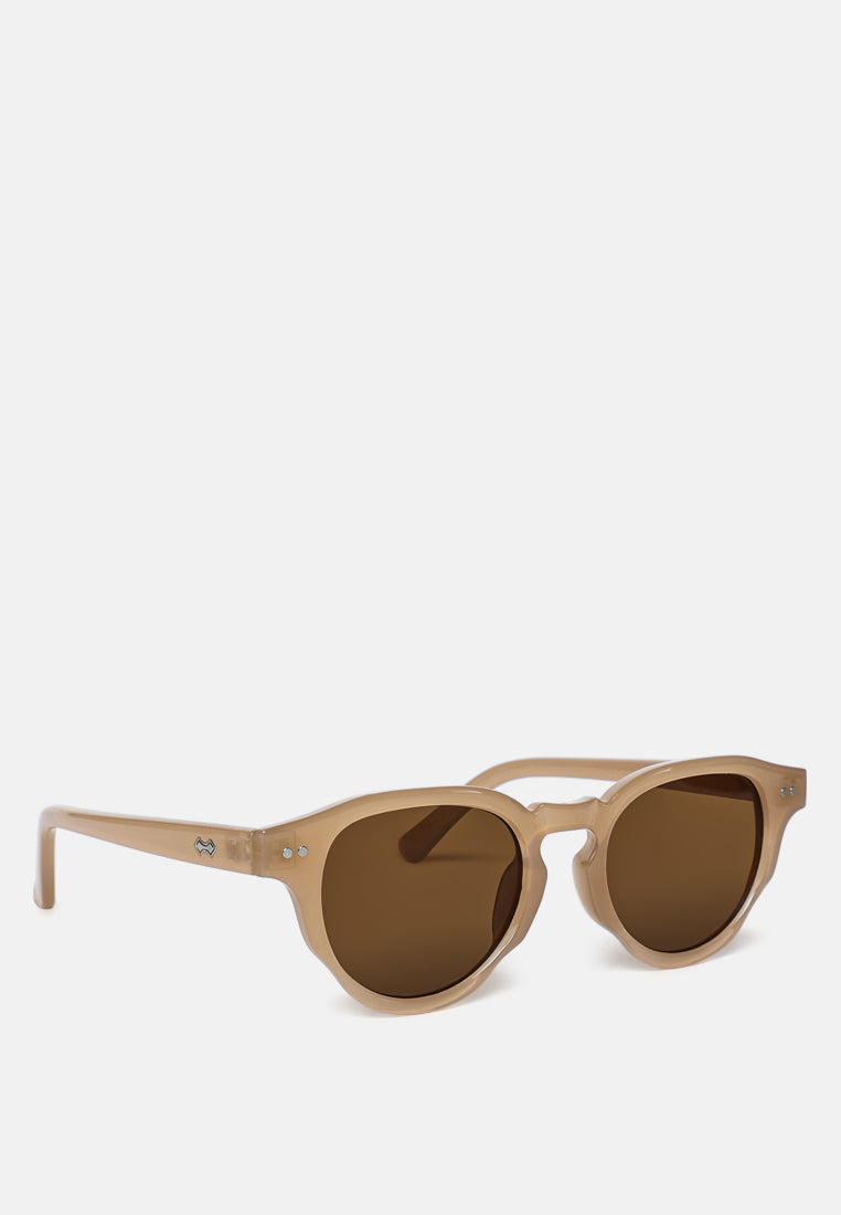 retro oval tinted sunglasses#color_brown