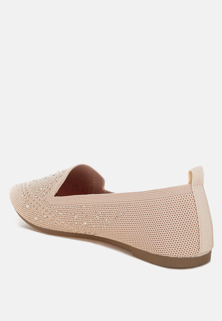 abedi rhinestone embellished pull tab loafers#color_beige