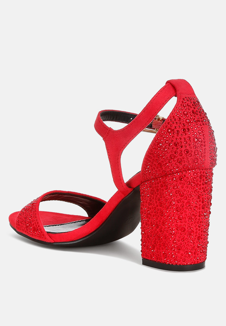 rhinestones embellished sandals by ruw#color_red