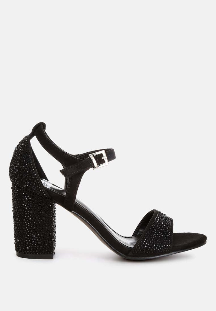 rhinestones embellished sandals by ruw#color_black