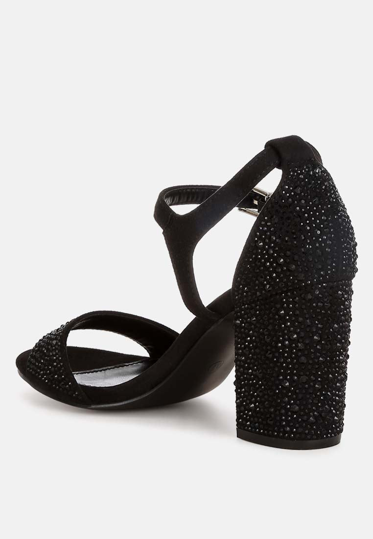 rhinestones embellished sandals by ruw#color_black