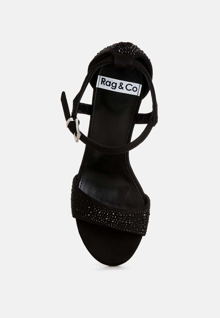 rhinestones embellished sandals by ruw#color_black