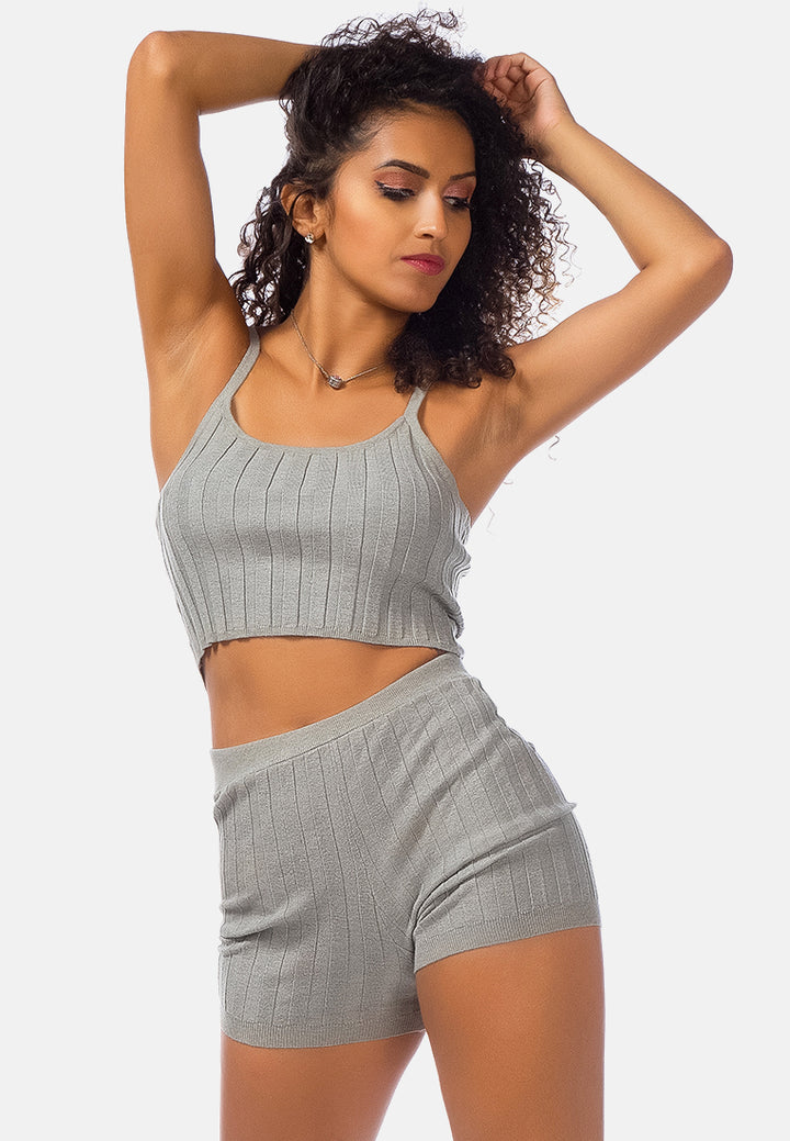 rib knit spaghetti crop top#color_heather-grey