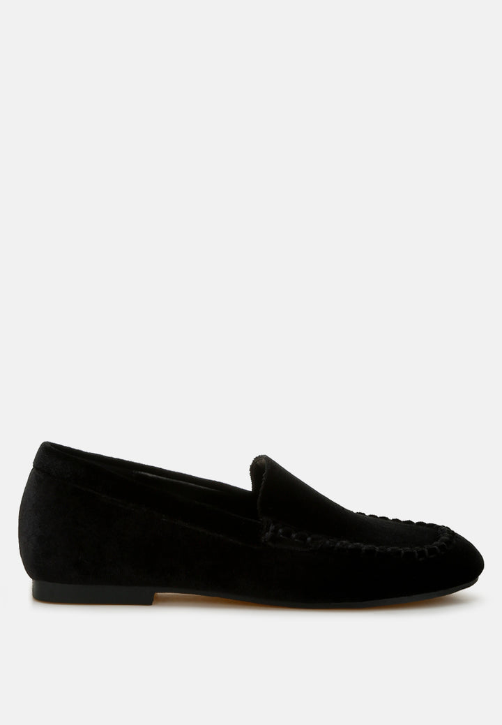 velvet flat loafers by ruw#color_black
