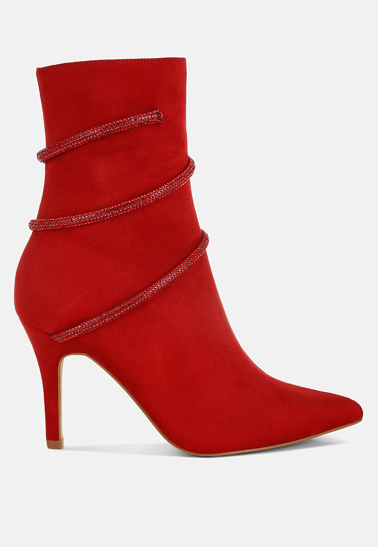 rhinestone wrap-around stiletto boots by ruw#color_red