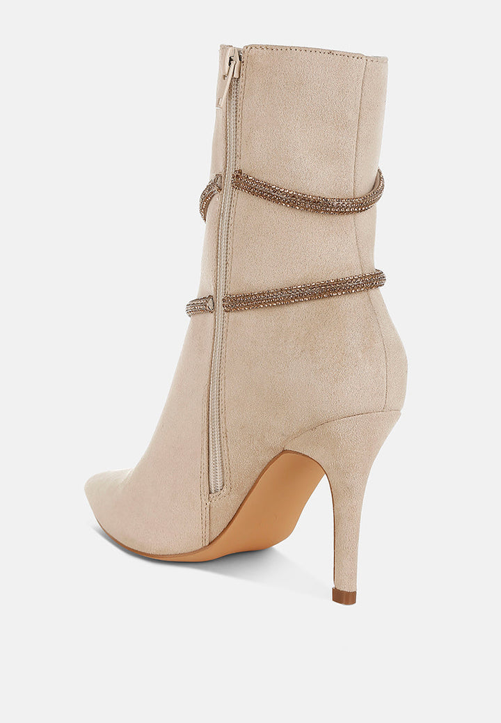 rhinestone wrap-around stiletto boots by ruw#color_beige