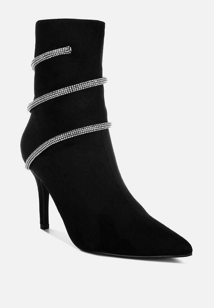 rhinestone wrap-around stiletto boots by ruw#color_black