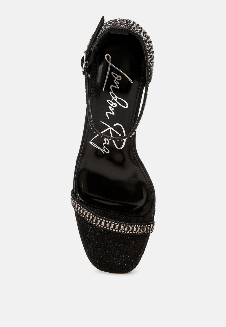 ronan rhinestones embellished block sandals#color_black