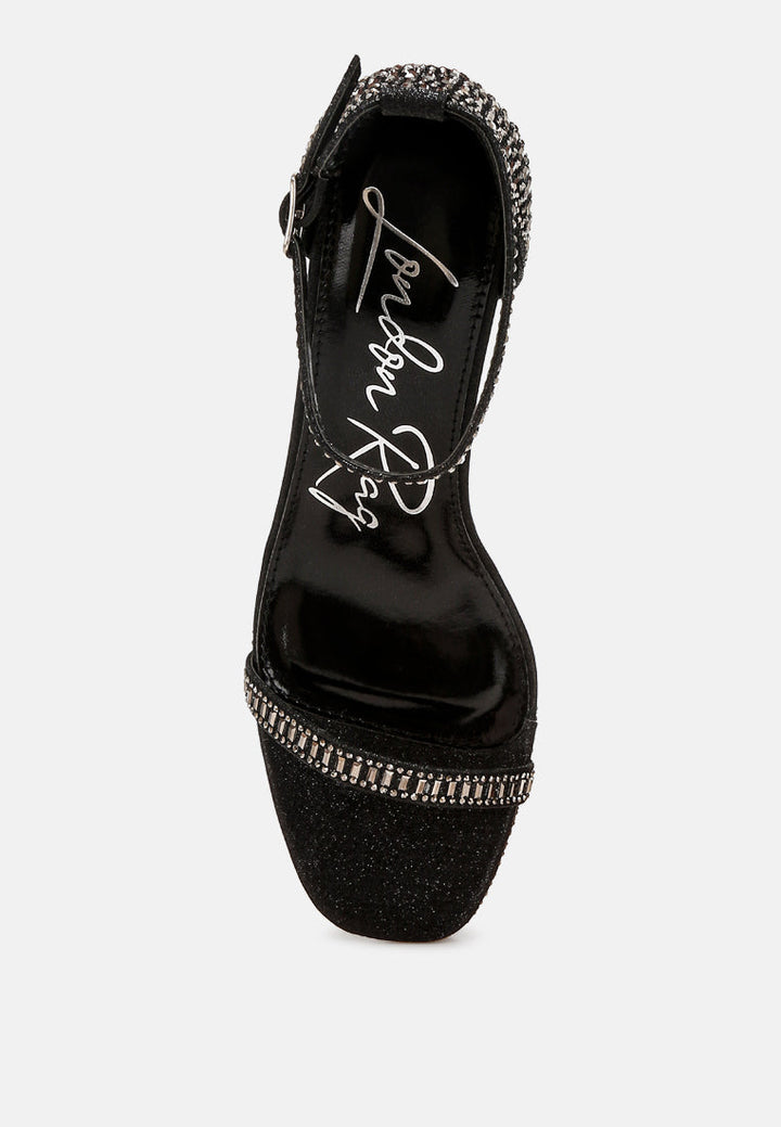 ronan rhinestones embellished block sandals#color_black