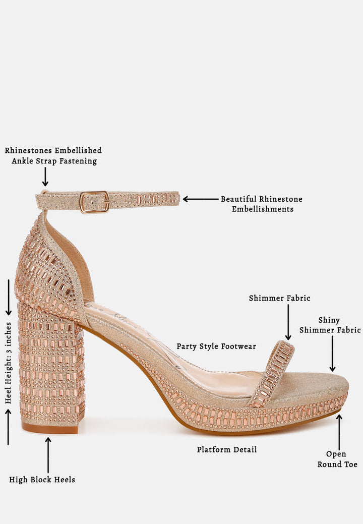 ronan rhinestones embellished block sandals#color_gold