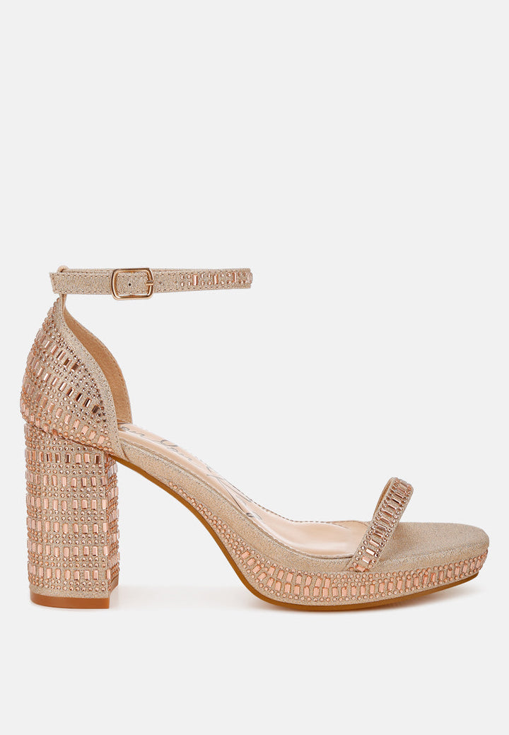 ronan rhinestones embellished block sandals#color_gold