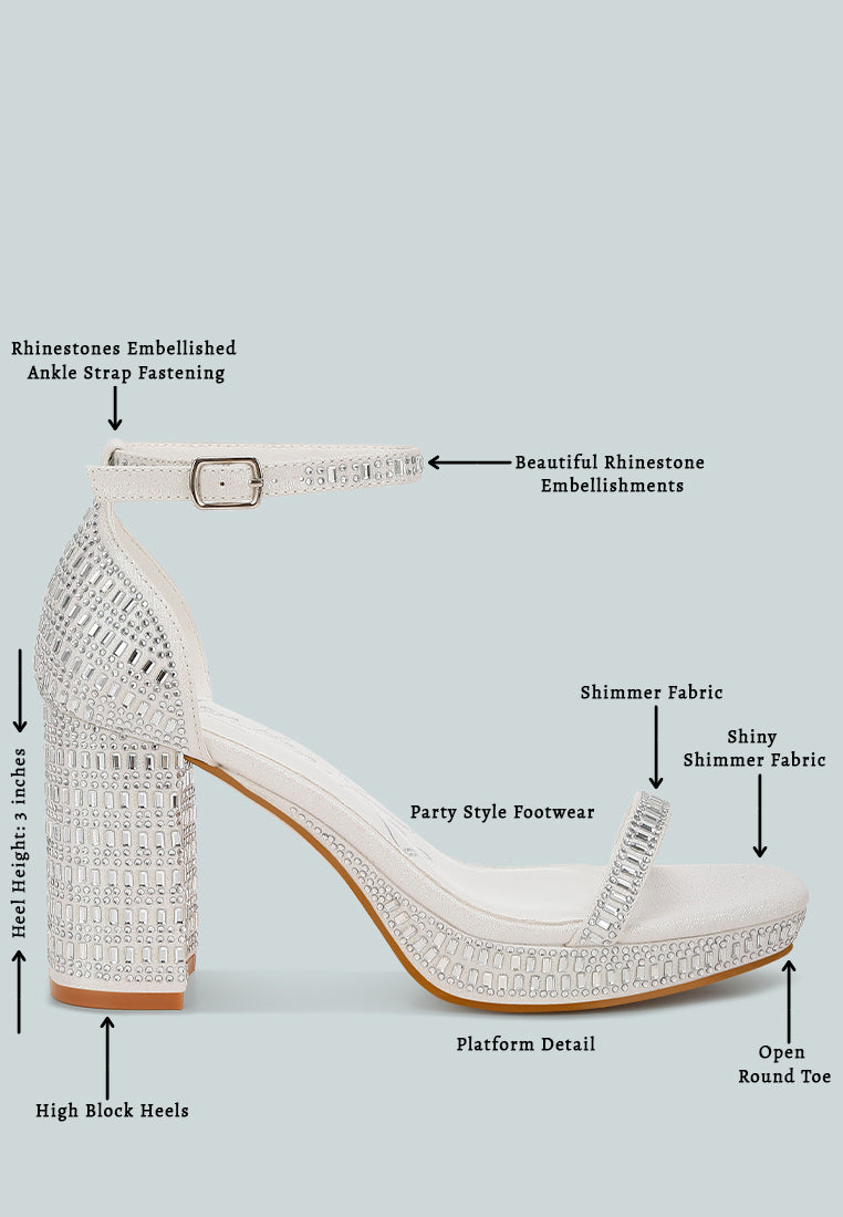 ronan rhinestones embellished block sandals#color_white