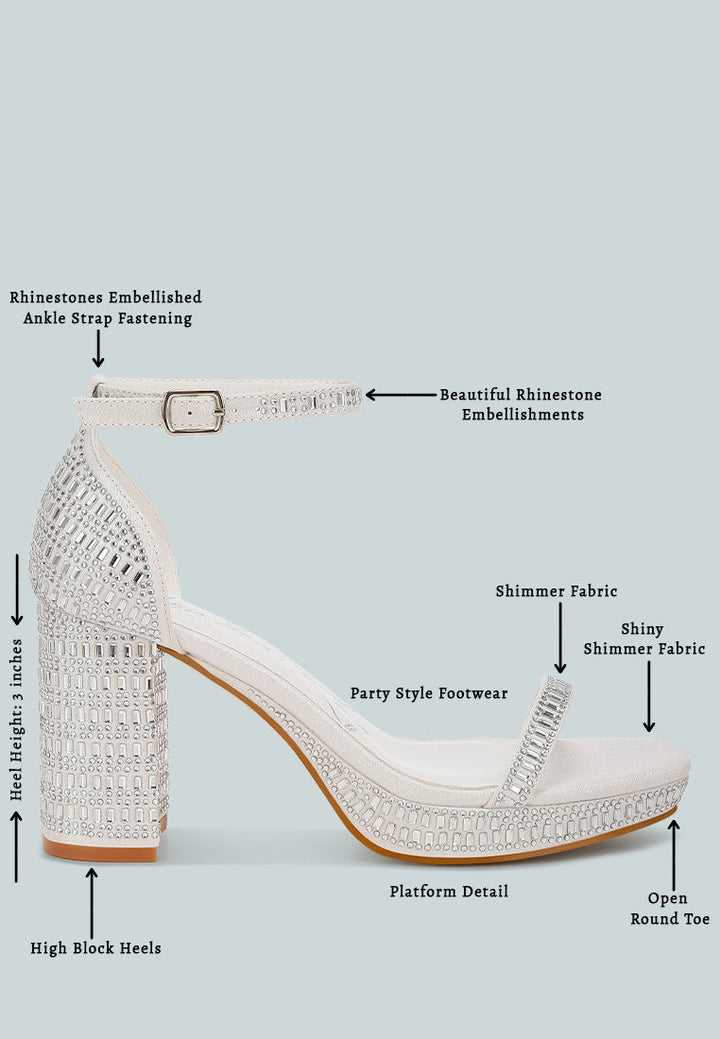 ronan rhinestones embellished block sandals#color_white