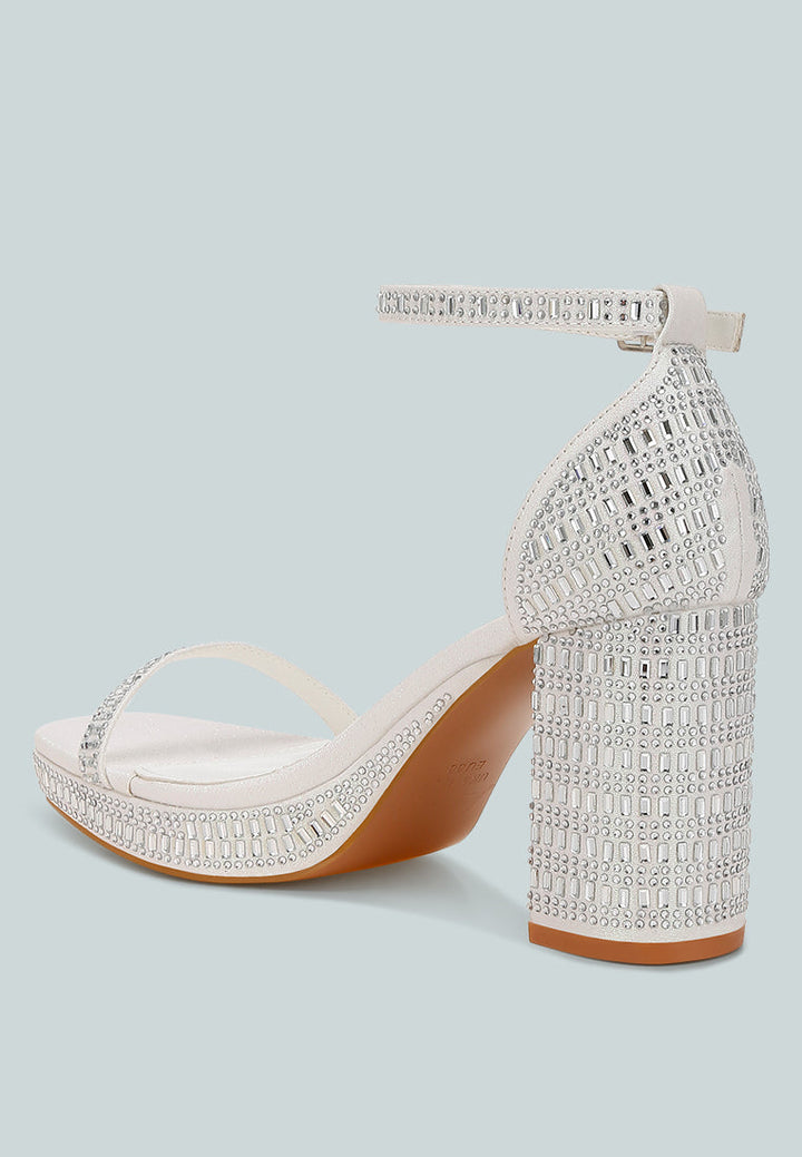 ronan rhinestones embellished block sandals#color_white