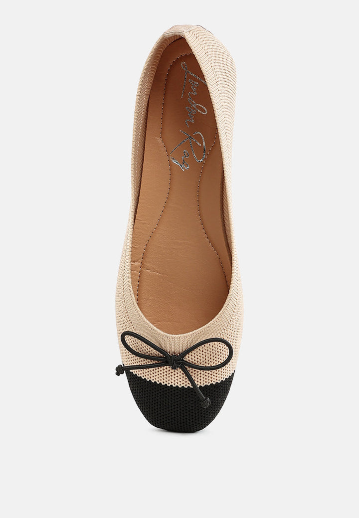 two tone ballerinas by ruw#color_beige-black