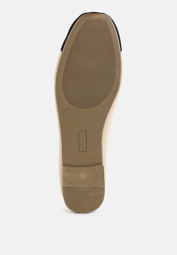 two tone ballerinas by ruw#color_beige-black